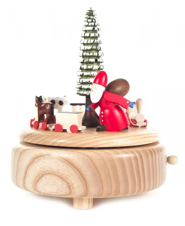 086/017N - Music Box With Santa Pulling Train