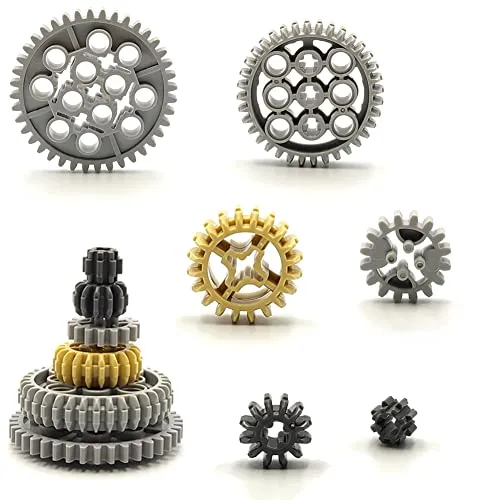 116 pcs Technical Gears Axle Pin Connectors - Wheels Connectors Rack Gear Car Building Brick Accessories Pieces Sets Compatible with Mindstorms Building Bricks Block Technical Toys (116 TECHNIC PARTS)
