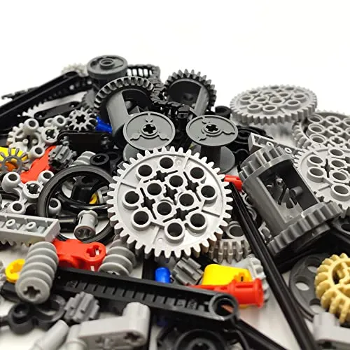 116 pcs Technical Gears Axle Pin Connectors - Wheels Connectors Rack Gear Car Building Brick Accessories Pieces Sets Compatible with Mindstorms Building Bricks Block Technical Toys (116 TECHNIC PARTS)