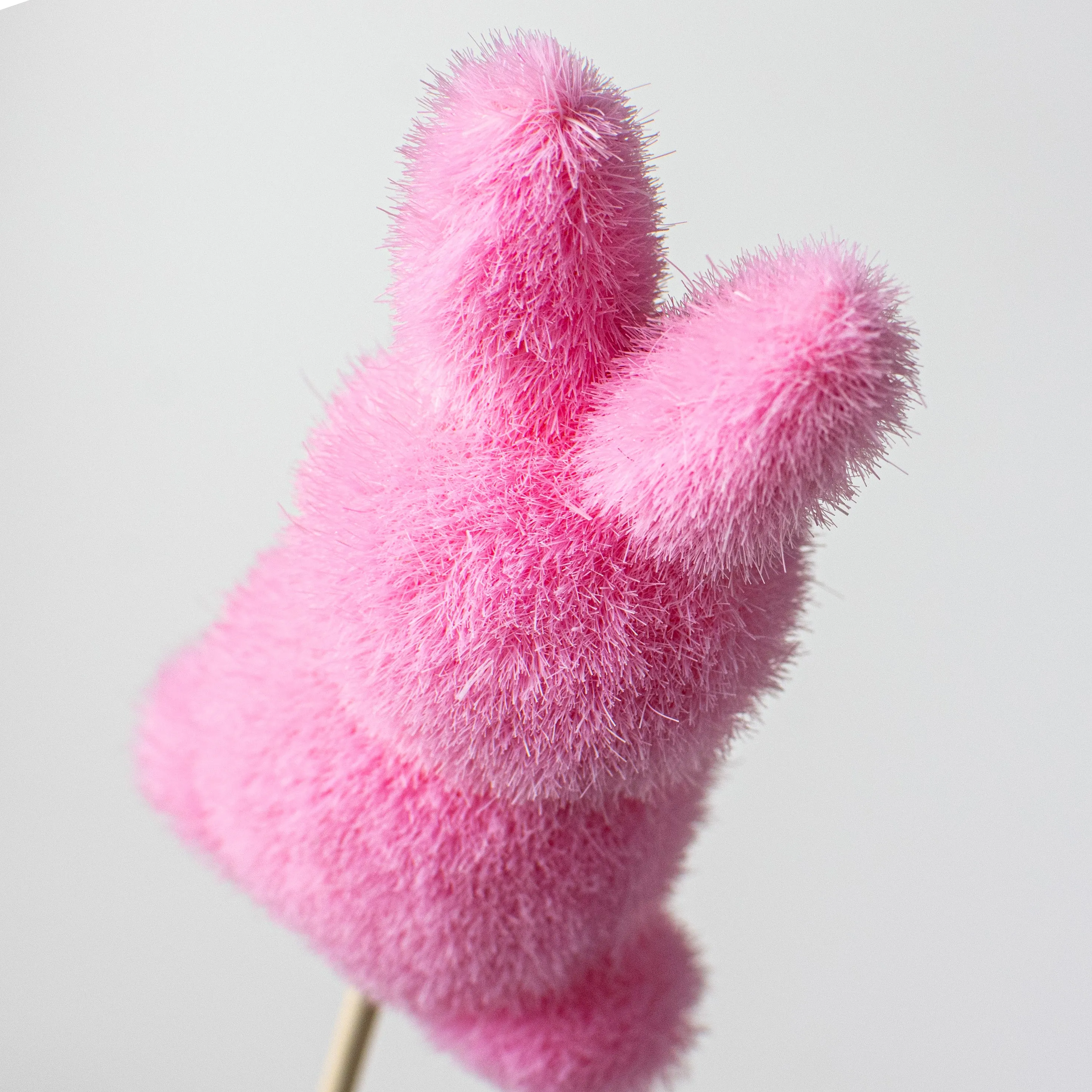 12" Flocked Standing Rabbit Pick: Pink