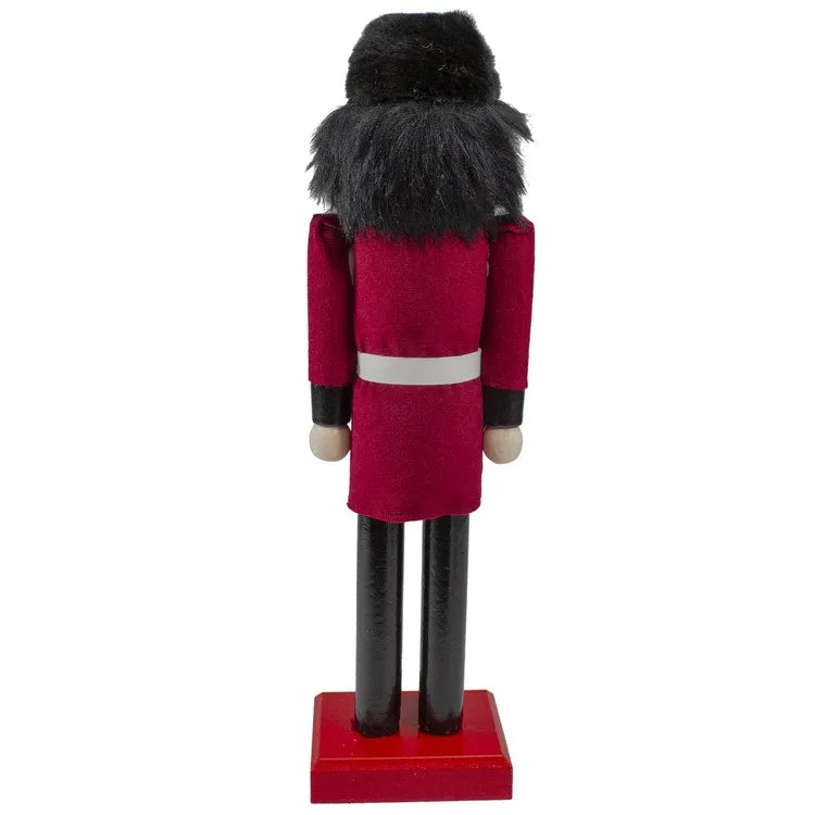14" Red and Black Royal Guard Christmas Nutcracker Soldier with Rifle