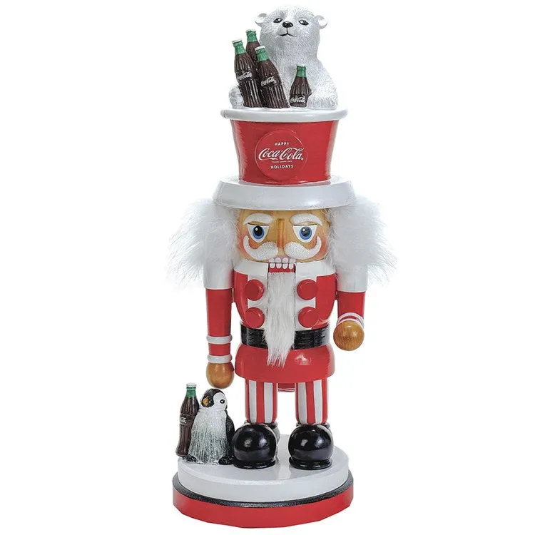 15" Coca-Cola Hollywood Nutcracker with Polar Bear Hat