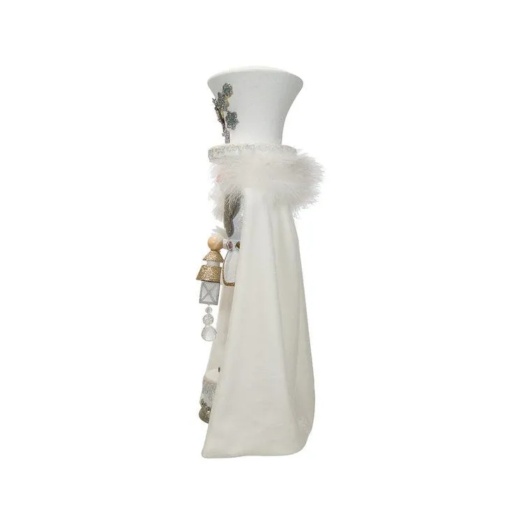 18" Hollywood White Snowflake Soldier Battery-Operated LED Nutcracker