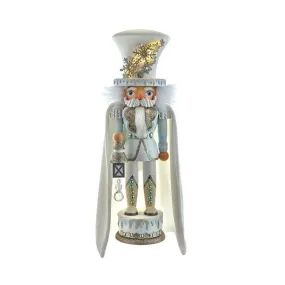 18" Hollywood White Snowflake Soldier Battery-Operated LED Nutcracker