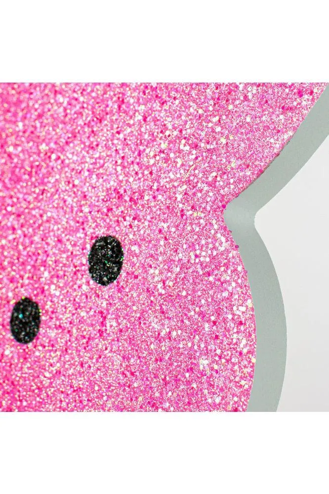 20" Glittered Eva Sugar Bunny: Pink