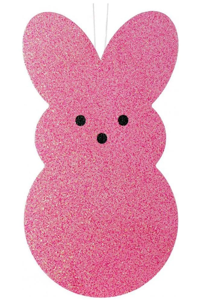 20" Glittered Eva Sugar Bunny: Pink