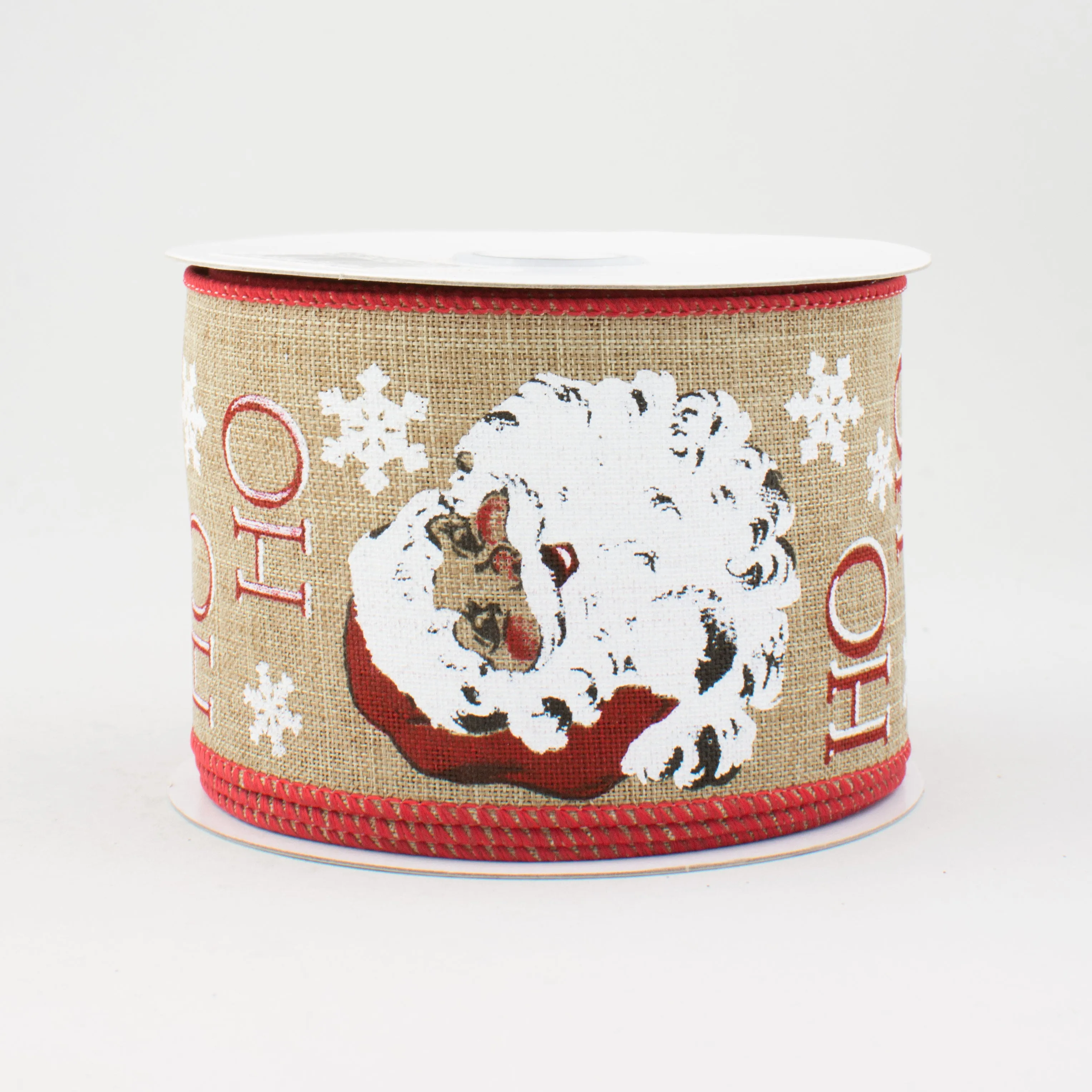 2.5" Vintage Santa Ribbon: Beige (10 Yards)