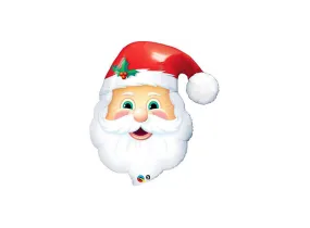 32'' Santa Claus head supershape foil balloon (3/Pk)