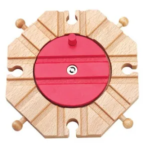 8-Way Wooden Train Track Turn Table