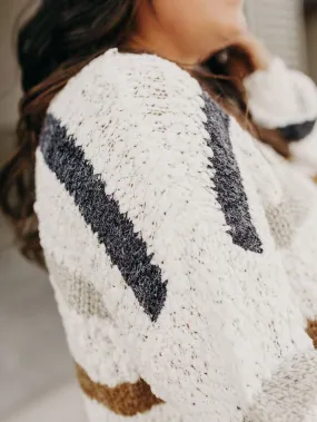 Autumnal Stripe Fluffy Knit