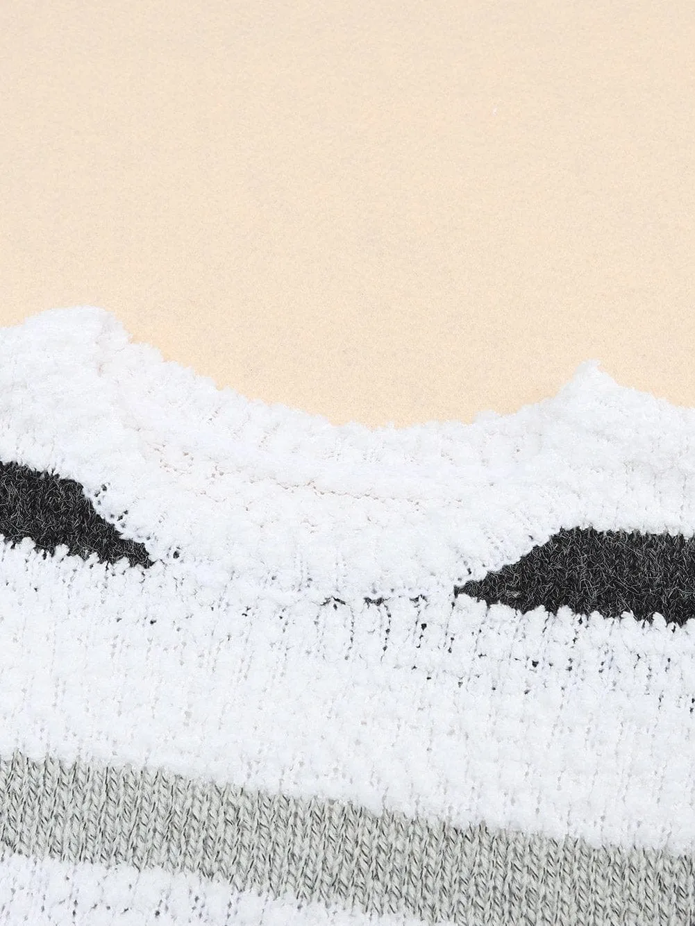Autumnal Stripe Fluffy Knit