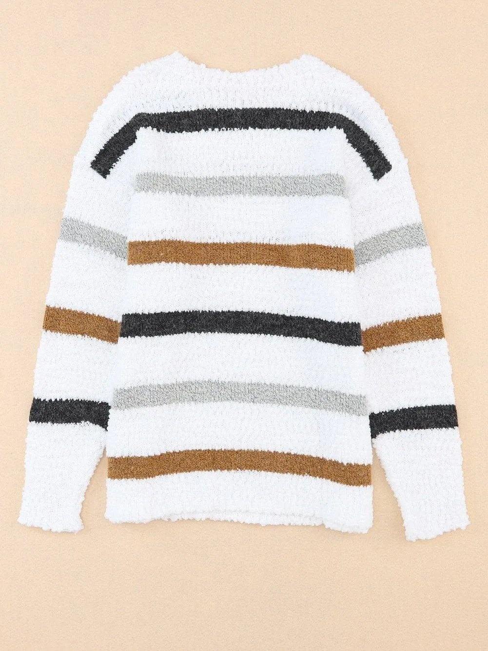 Autumnal Stripe Fluffy Knit