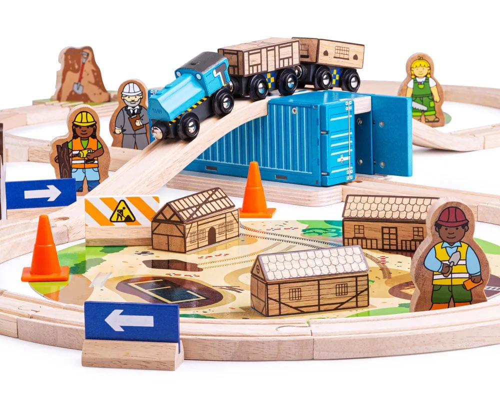 Bigjigs Rail Wooden Construction Train Set