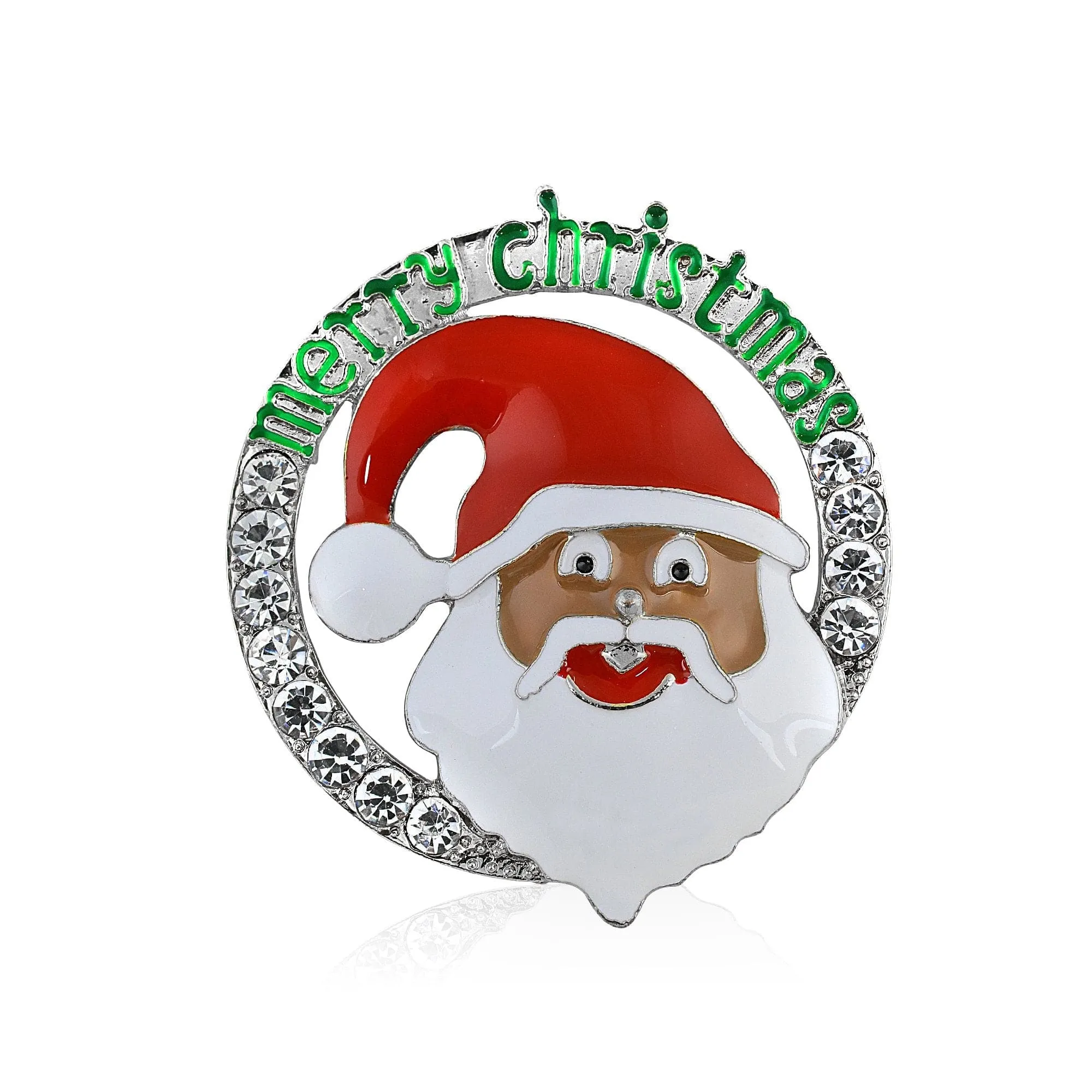 Black Santa Brooch