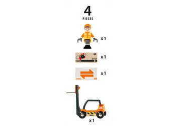 BRIO - FORKLIFT: 4 PCS