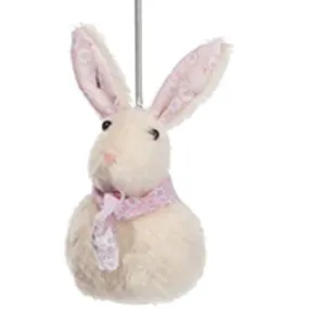 C&F Home Fluffy Spring Easter Bunny Rabbit Ornament White