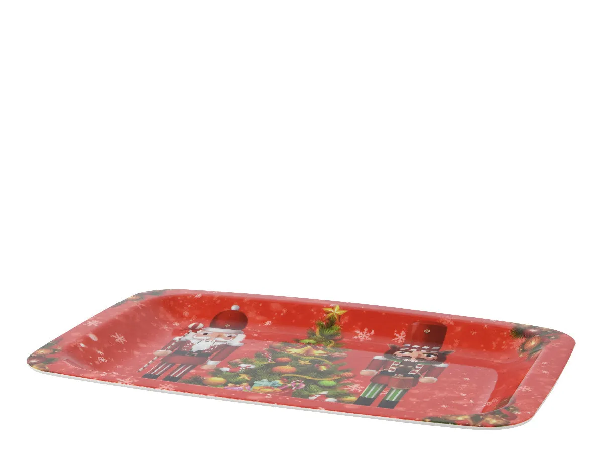 Christmas Nutcracker Design Rectangle Plate - 29 x 41cm