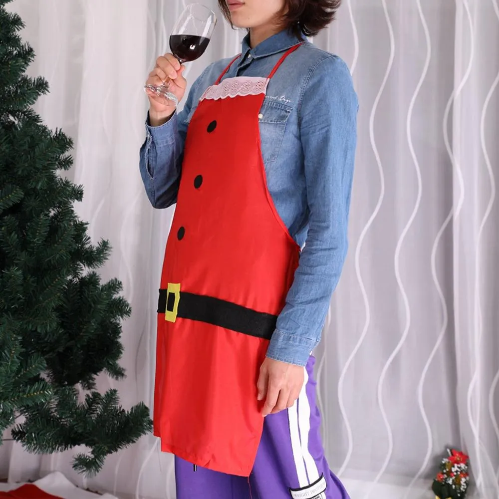 Christmas Santa Claus Apron - Grilling Chef Apron for Adult and Kids