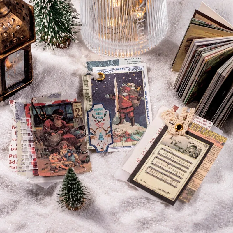 Christmas Scrapbook Paper Book - Poster, Music, Stamp, Santa Claus, Story