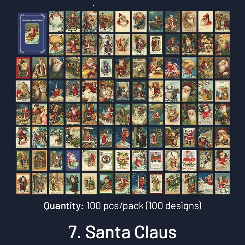Christmas Scrapbook Paper Book - Poster, Music, Stamp, Santa Claus, Story