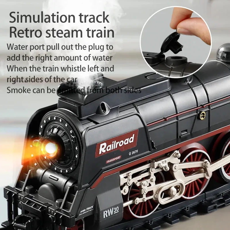 Classic Electric Steam Train Set - Vintage Toy Train Model для Kids & Collectors