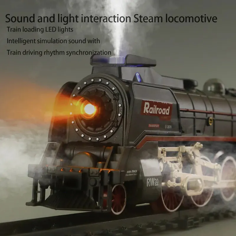Classic Electric Steam Train Set - Vintage Toy Train Model для Kids & Collectors