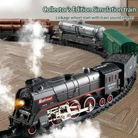 Classic Electric Steam Train Set - Vintage Toy Train Model для Kids & Collectors