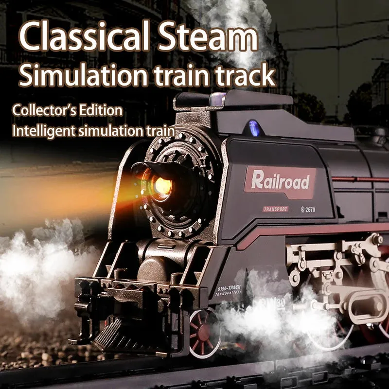Classic Electric Steam Train Set - Vintage Toy Train Model для Kids & Collectors