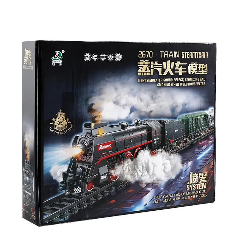 Classic Electric Steam Train Set - Vintage Toy Train Model для Kids & Collectors