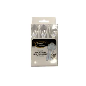 Clear Premium Quality Mini Spoons, 50 Count