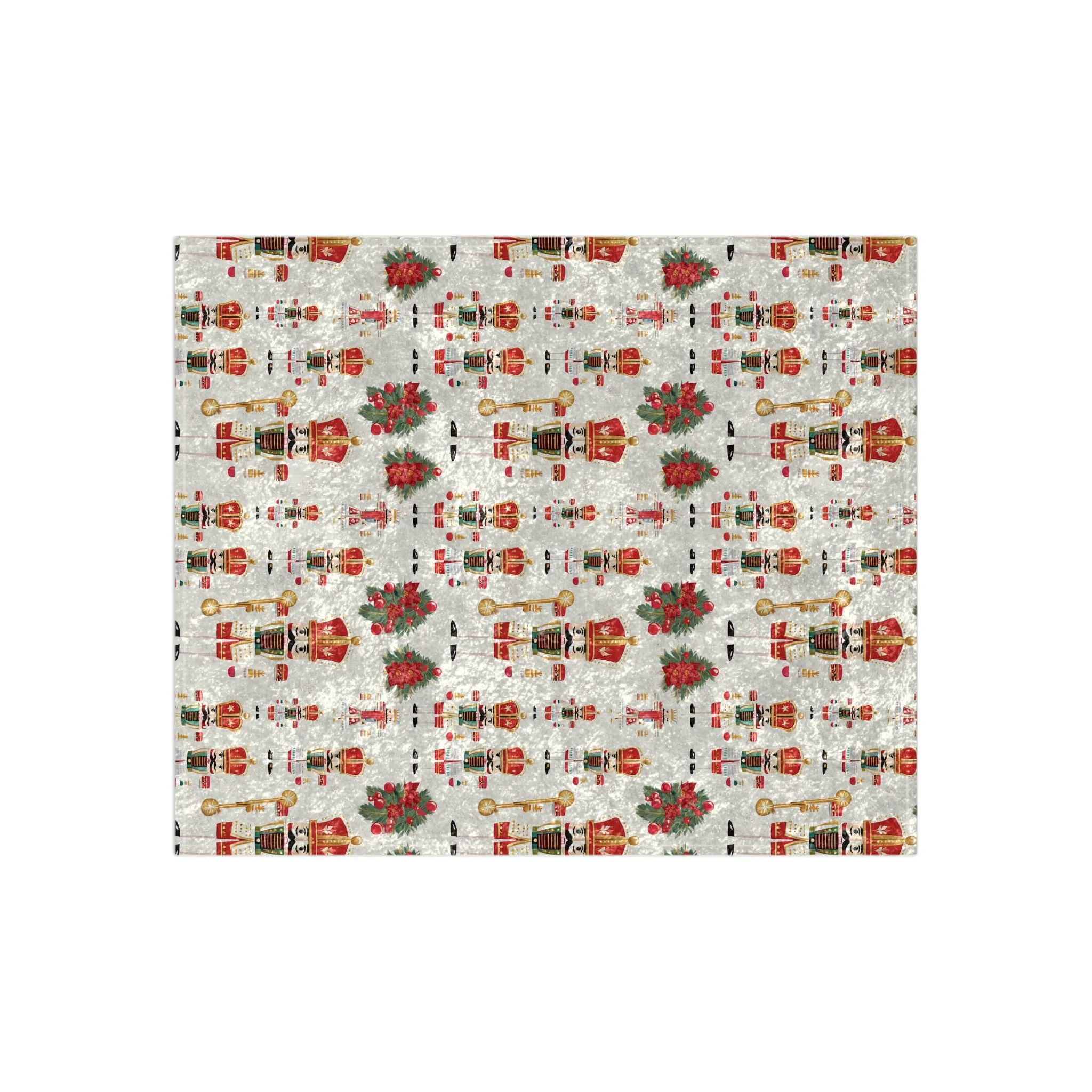 Crushed Velvet Blanket - Nutcrackers Design