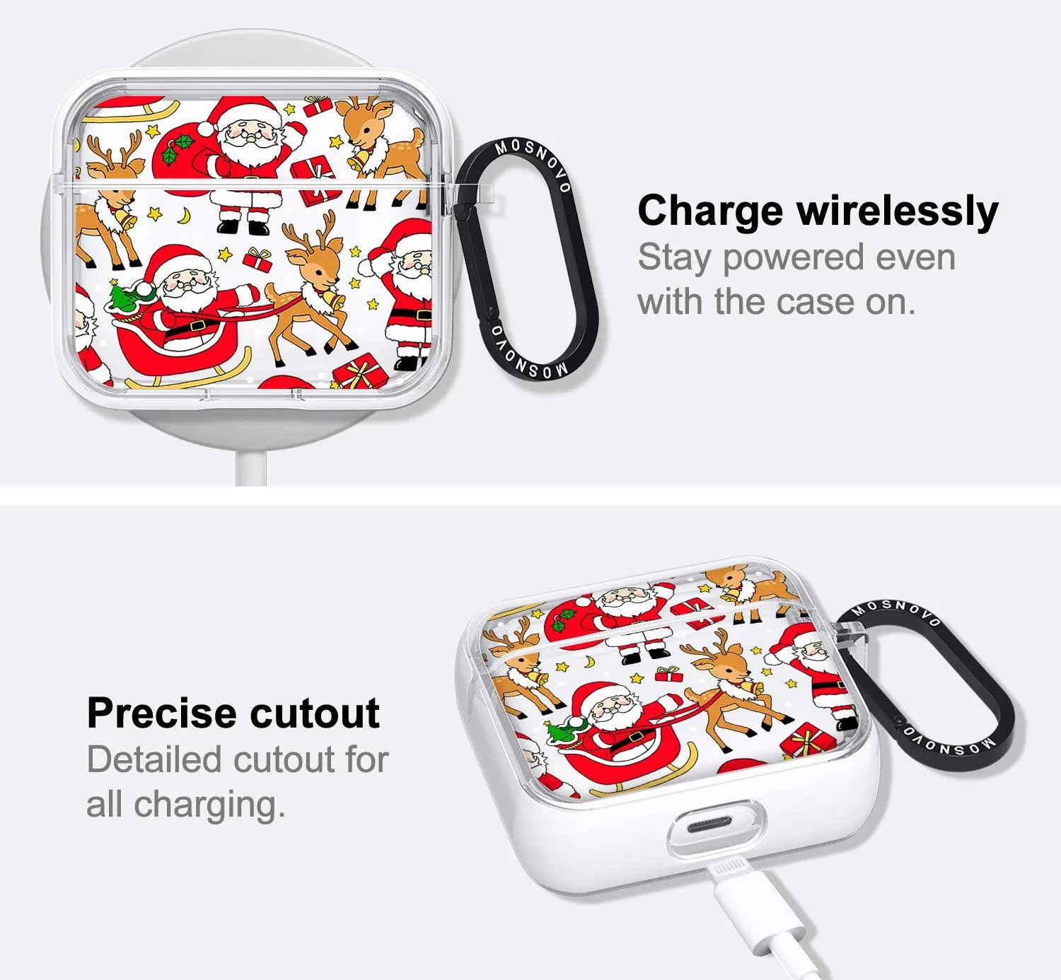 Cute Santa Claus Deer AirPods 3 Case (3rd Generation)
