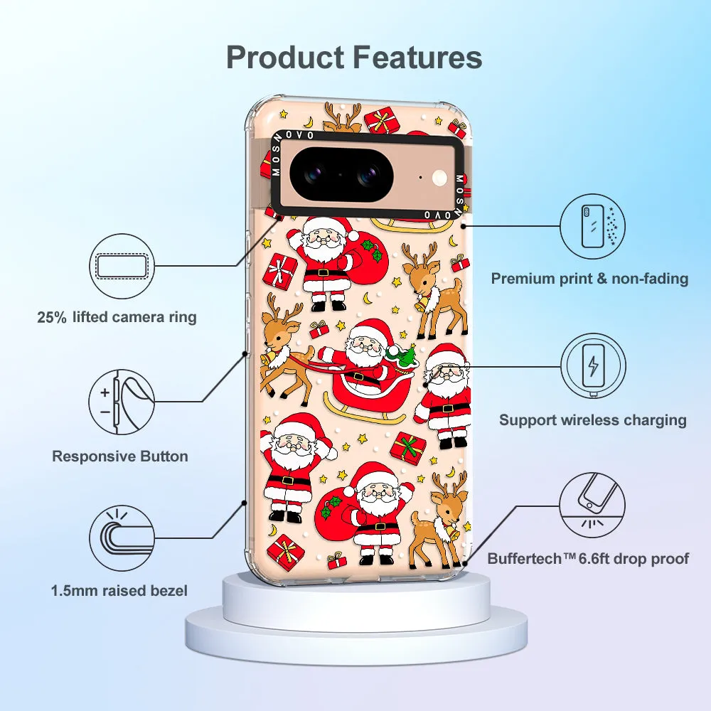 Cute Santa Claus Deer Phone Case - Google Pixel 8 Case