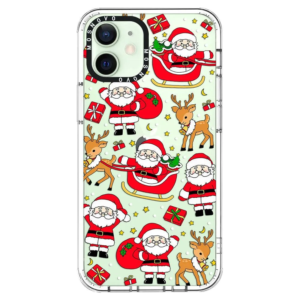 Cute Santa Claus Deer Phone Case - iPhone 12 Mini Case