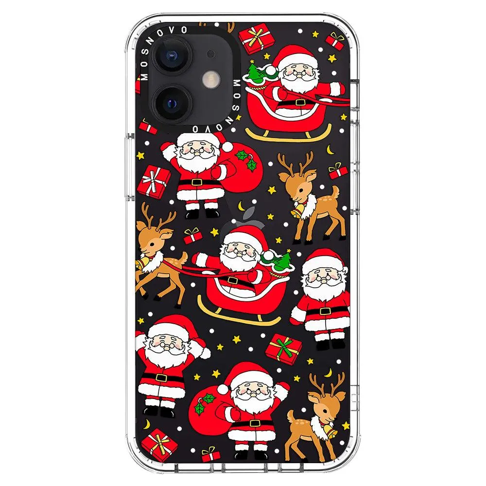 Cute Santa Claus Deer Phone Case - iPhone 12 Mini Case