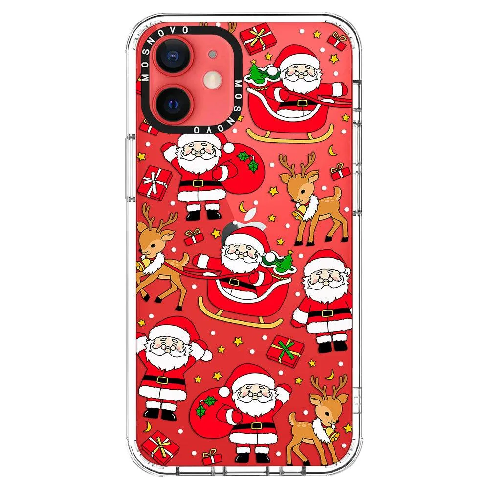 Cute Santa Claus Deer Phone Case - iPhone 12 Mini Case