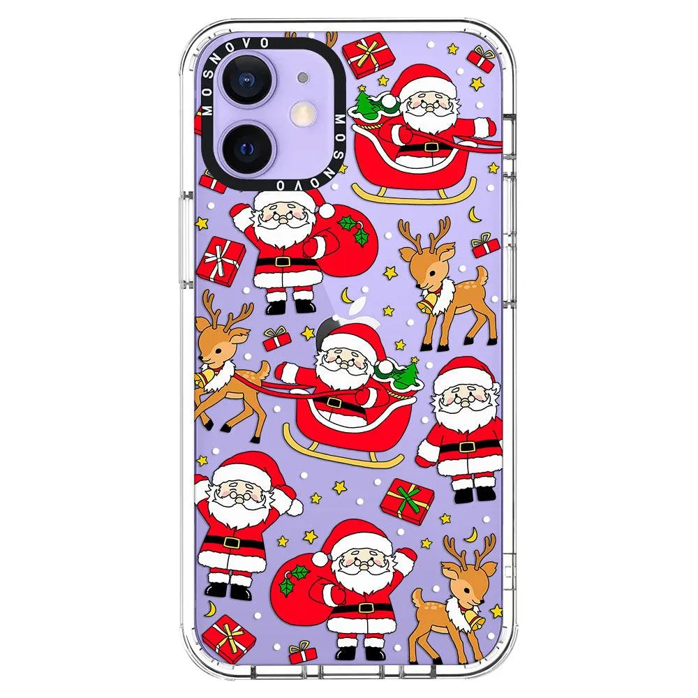 Cute Santa Claus Deer Phone Case - iPhone 12 Mini Case