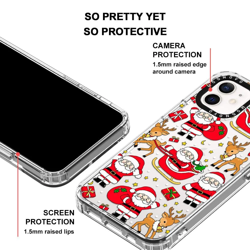 Cute Santa Claus Deer Phone Case - iPhone 12 Mini Case