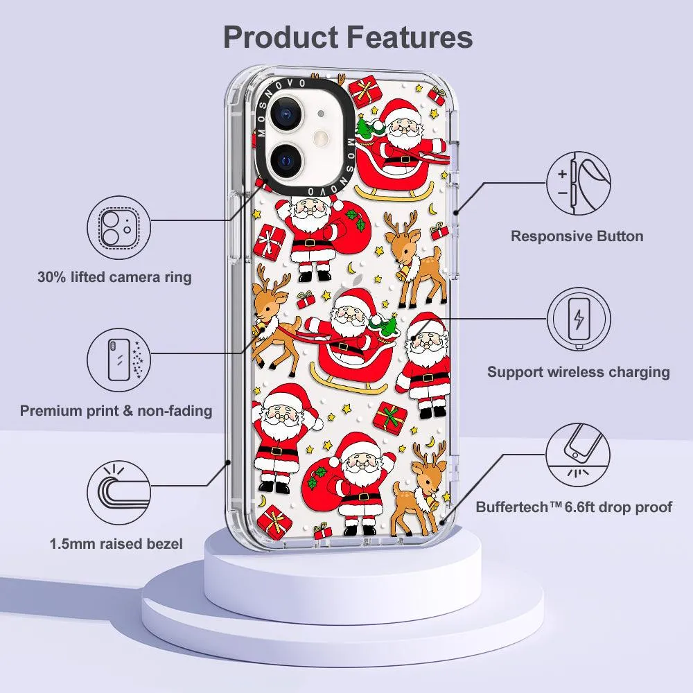 Cute Santa Claus Deer Phone Case - iPhone 12 Mini Case