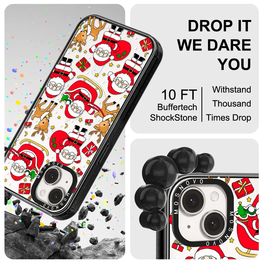 Cute Santa Claus Deer Phone Case - iPhone 13 Case