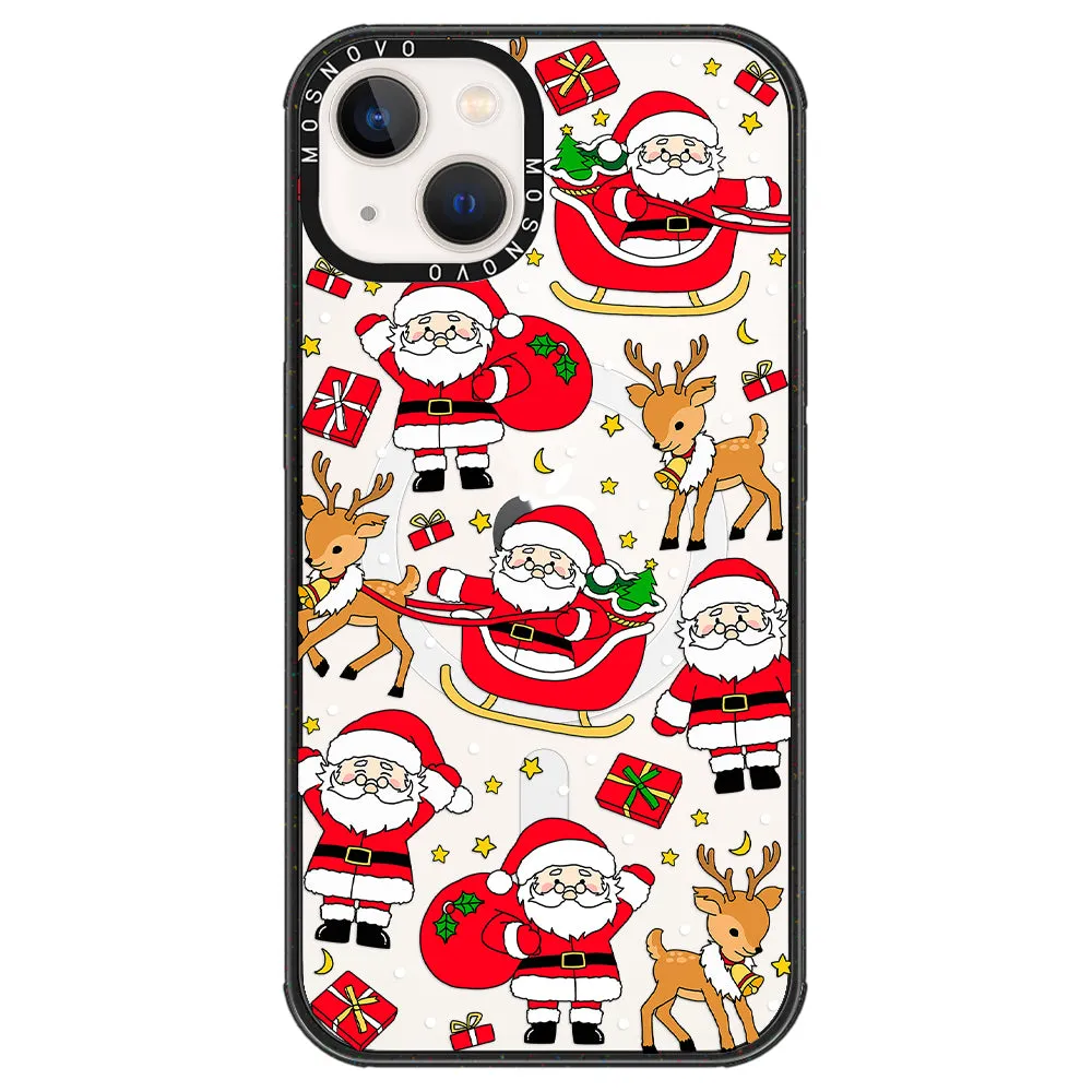 Cute Santa Claus Deer Phone Case - iPhone 13 Case