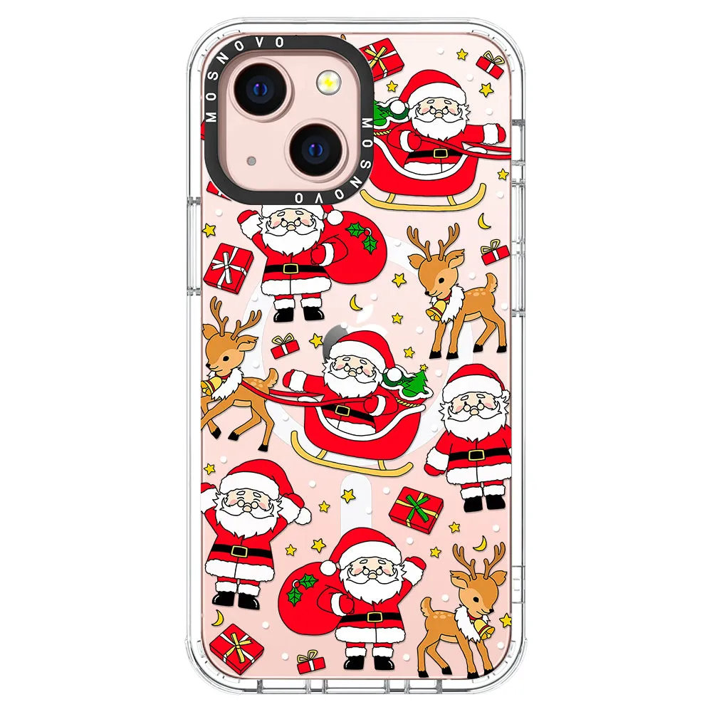 Cute Santa Claus Deer Phone Case - iPhone 13 Case