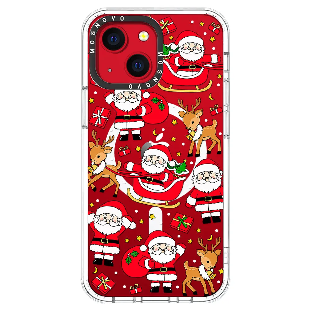 Cute Santa Claus Deer Phone Case - iPhone 13 Case