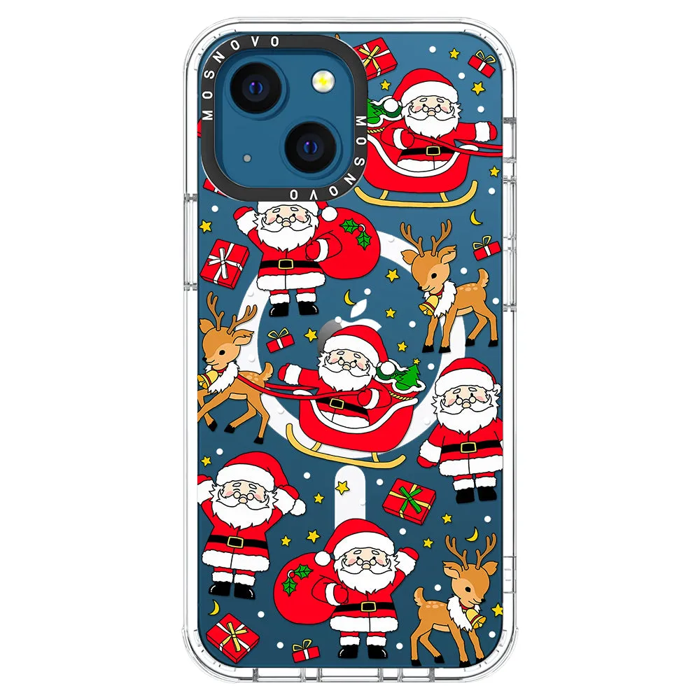 Cute Santa Claus Deer Phone Case - iPhone 13 Case