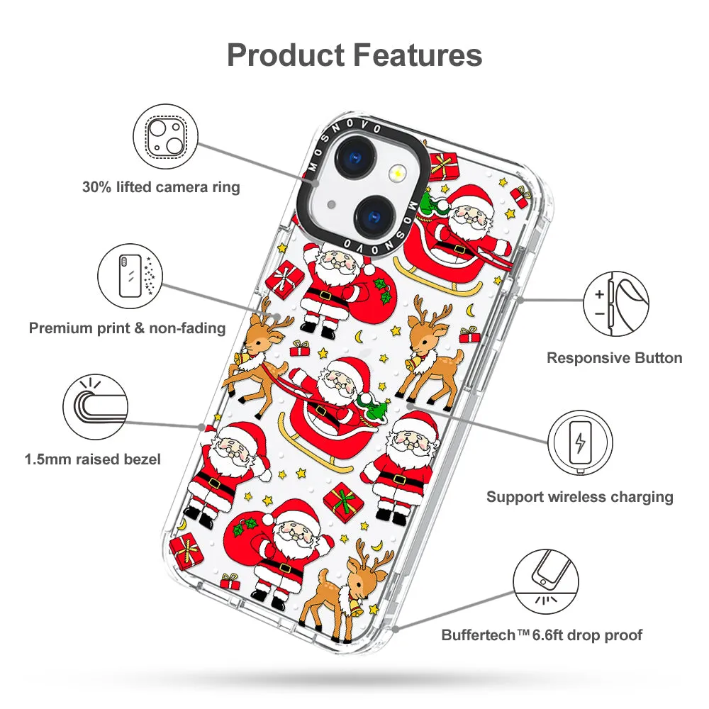 Cute Santa Claus Deer Phone Case - iPhone 13 Case