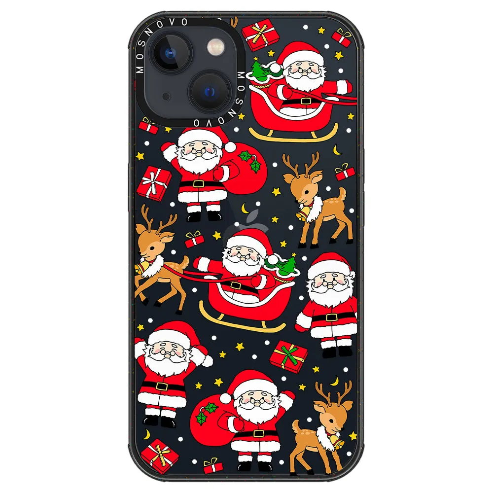 Cute Santa Claus Deer Phone Case - iPhone 13 Case