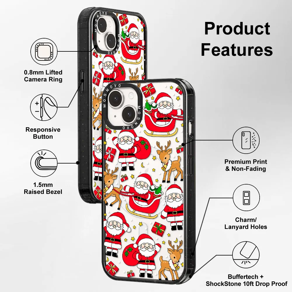 Cute Santa Claus Deer Phone Case - iPhone 13 Case