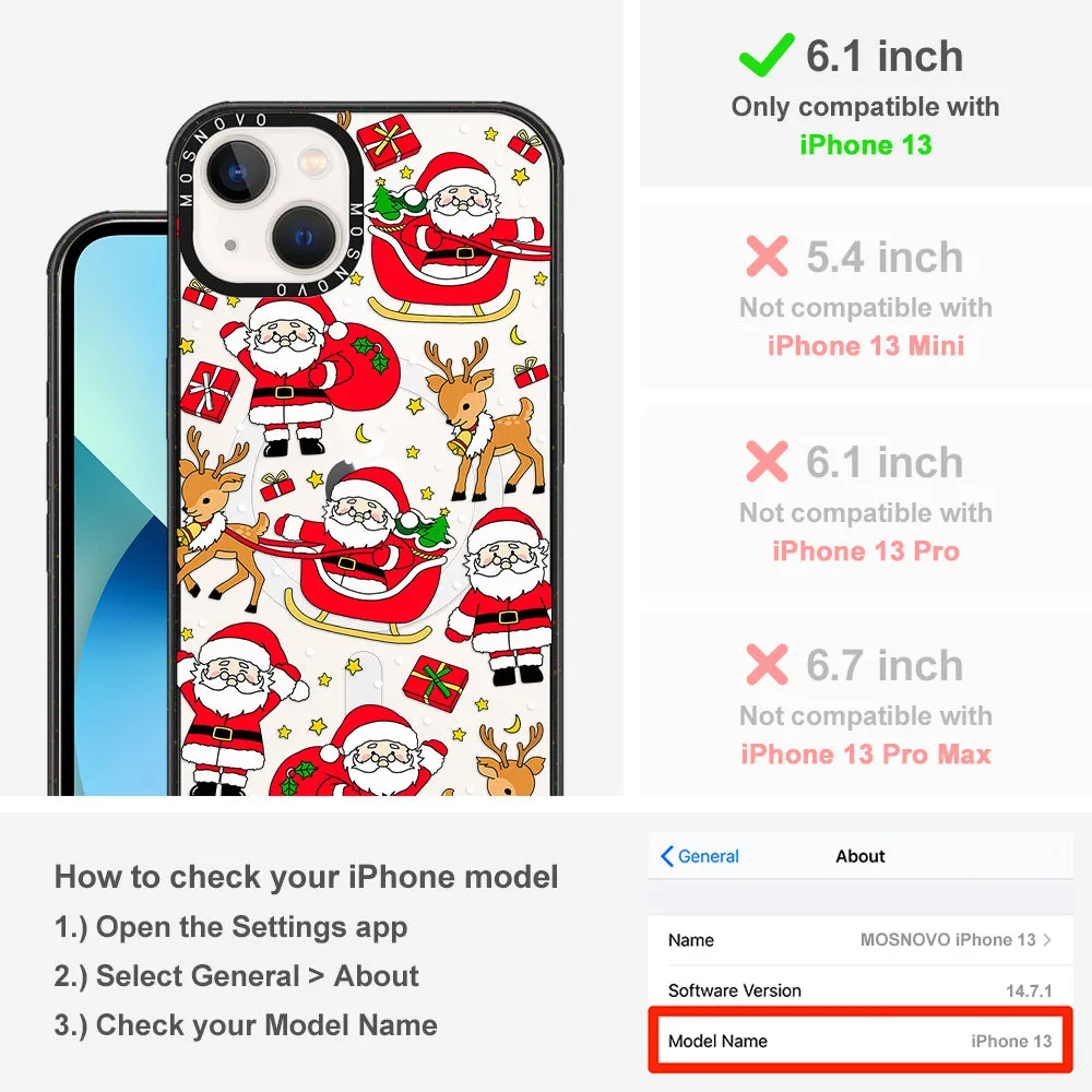 Cute Santa Claus Deer Phone Case - iPhone 13 Case