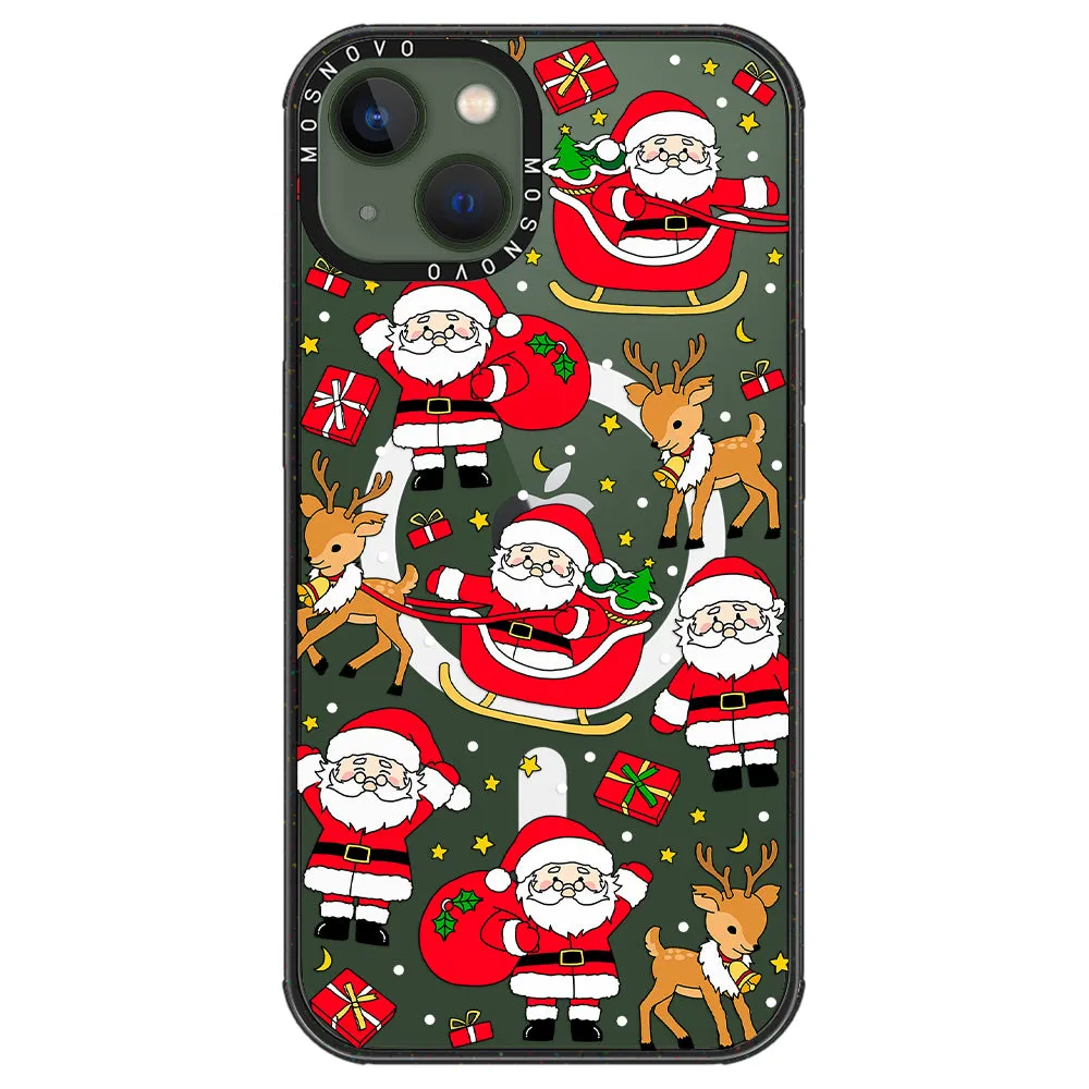 Cute Santa Claus Deer Phone Case - iPhone 13 Case