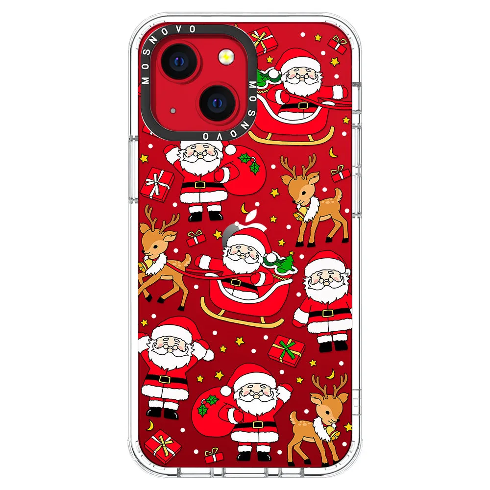 Cute Santa Claus Deer Phone Case - iPhone 13 Case